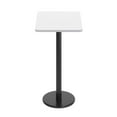 thumbnail image 6 of Flash Furniture 24'' x 30'' White Rectangular Laminate Table Top with Black 18" Round Bar Height Table Base with Footring, 6 of 8
