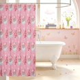 thumbnail image 3 of Manfei Festive Santa Claus Shower Curtain 72Wx78L,Traditional Christmas Tree Snowflake Bath Curtain, 3 of 5