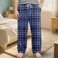 thumbnail image 2 of Caqnni Mens Sweatpants with Pockets Fashion Drawstring Elastic Waist Solid Color Casual Sweat Length Pants Open Bottom(A-Dark Blue,2XL), 2 of 5