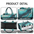 thumbnail image 4 of Large Capacity Tote Bag,Teal Marble Gold Wave Pattern Handbag Fashion Luxury Tote Bag,15.7"x13"x 5.1" Inches,Laptop Compatible, 4 of 6