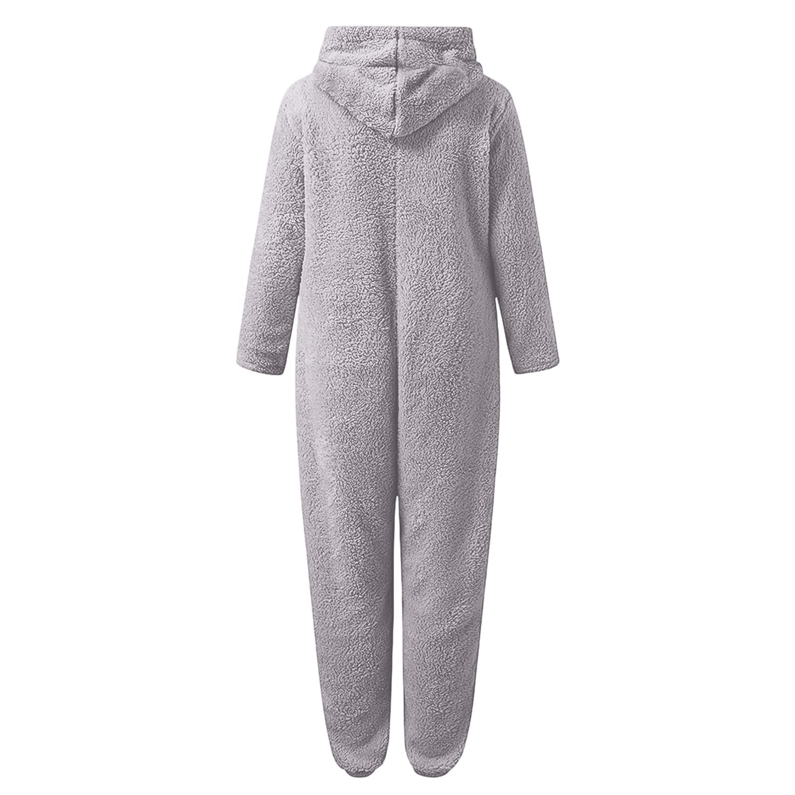 WOYY Big Girls Hooded Onesie Cute Soft Warm Zipper Jumpsuit Romper, Sizes 11-12