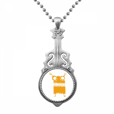 Universe Alien Monster Yellow Creature Pendant Jewelry Music Guitar Torque Hangtag