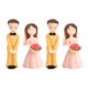 thumbnail image 3 of 2 pares de figuras de pareja románticas, micropaisaje, decoración, modelo de pareja romántica, 3 of 7