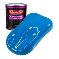 Restoration Shop Coastal Highway Blue Acrylic Urethane Auto Paint - Gallon Paint Color Only, Single Stage High Gloss
