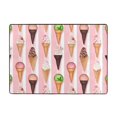 thumbnail image 7 of Area Rugs For Living Room Decor - Summer Ice Cream Pink Soft Anti Slip Throw Washable Rugs 5x7 For Bedroom, Indoor Carpet For Bedroom Living Room 80x58In, 7 of 7