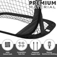 thumbnail image 4 of RUNBOW 3.3x2.2ft Pop Up Portable Soccer Goal for Kids Children's Soccer Net Outdoor Fun in Backyard and Beach（3.3x2.2ft, Black，1 Pack）, 4 of 7
