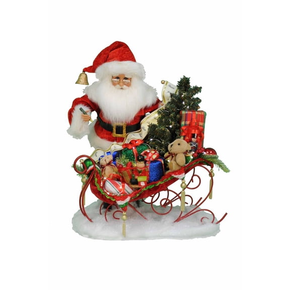 Karen Didion Originals Lighted Christmas Delivery Sleigh Figurine, 18 Inches