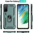 thumbnail image 5 of Galaxy S21 FE 5G Case, Samsung Galaxy S21 FE 5G Case with HD Screen Protector, Military Grade Protective Cases with Ring for Samsung Galaxy S21 FE (Green), 5 of 6