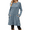 Blue, variant on Long Sleeve Womens Dresses Fall Buttons Tunic Sweater Dress with Pockets