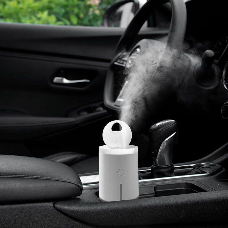 Mini Humidifier, USB Power Supply, Suitable for Study Room, Bedroom, Baby Room, Office, Car, Air Humidifier, Can Be Used for Facial Moisturizing (White)