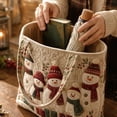 thumbnail image 4 of Christmas Quilted Tote Bag for Women,Large Open‑Top Foldable Shoulder Carryall Bag,Versatile Handbag for Travel,Work,College,Shopping and Daily Use E, 4 of 6