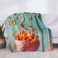 thumbnail image 3 of Naloa Floating Colorful Cereal Flannel Fleece Throw Blanket for Bed Couch, Thick Blanket - All Seasons Suitable for Women, Men and Kids-60"x50", 3 of 6