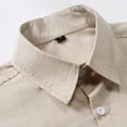 thumbnail image 5 of Hessimy Mens Short Sleeve Dress Shirts Wrinkle Free Solid Casual Button Down Shirts with Pocket,Wrinkle Free(Khaki,XXL), 5 of 8