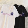 thumbnail image 3 of Camiseta de manga corta unisex de estilo vintage de verano de Sanrio, 100 % algodón, con dibujos japoneses de Kuromi, ropa estética informal de gran tamaño, top Y2k, 3 of 4