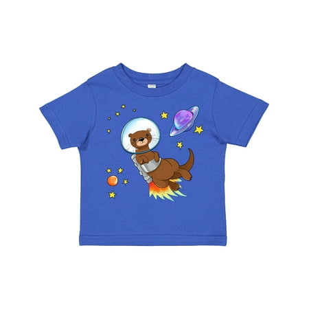

Inktastic Otter Space Cute Otter with Rocket Pack Gift Toddler Boy or Toddler Girl T-Shirt