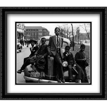 Chicago Boys, Sunday Best, 1941 2x Matted 32x28 Large Black Ornate Framed Art