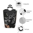 thumbnail image 2 of DouZhe 50L Rectangular Laundry Basket, Black Graffiti Abstract Texture Prints Waterproof Foldable Laundry Hamper with Aluminum Handles, 2 of 6