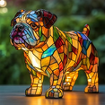 thumbnail image 2 of Border Collie Lamp Stained Glass Lamp Dog Lamp Dog Series Art Night Light Resin 5.91", cute LED night light for kids bedroom table, 2 of 5