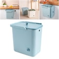 thumbnail image 2 of simhoa 2.4 Gallon Kitchen Hanging Trash Can Sealed Under Sink RV Bedroom Indoor Compost Bucket blue, 2 of 8