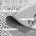 thumbnail image 4 of SIXHOME 6ft Round Rugs for Living Room Machine Washable Neutral Geometric Moroccan Carpet Soft Distressed Indoor Rugs for Bedroom Dining Room Office Bohemian Home Decor Black, 4 of 6