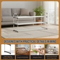 thumbnail image 6 of Home-Complete 3-Tier Shoe Rack Organizer, Shelf Holds 15 Pairs Sneakers, Heels, Boots (White), 6 of 7