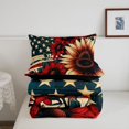 thumbnail image 5 of Manfei Sunflower Pattern Queen Comforter Set,Rustic Usa Flag Comforter Sets Queen,Red Yellow,Black Reversible,3pcs,1 Comforter and 2 Pillowcases, 5 of 7