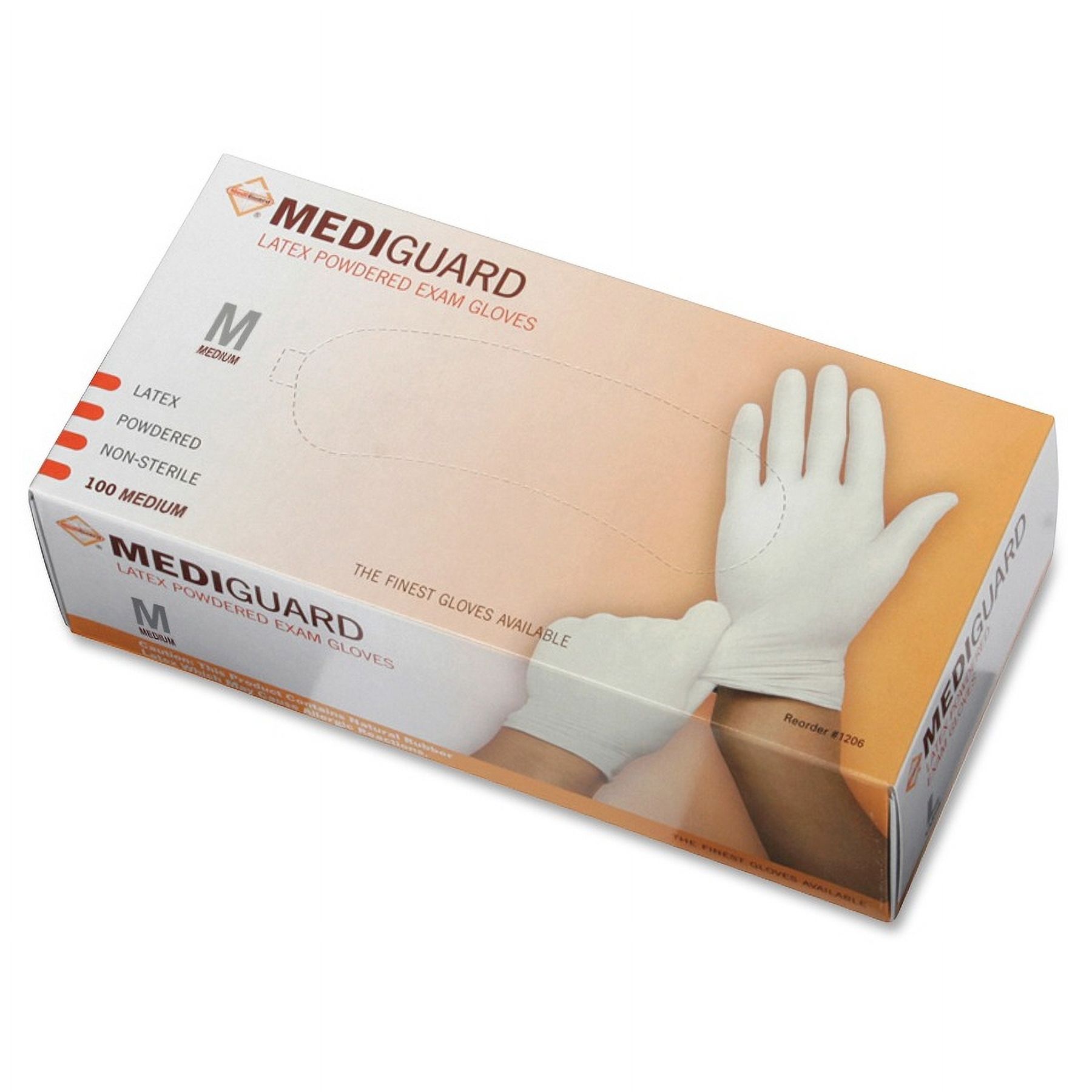 Medline MediGuard Powdered Latex Exam Gloves, Medium, 100/Box - image 2 of 2