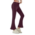 thumbnail image 2 of Stamzod Women's Jeans Summer High Waiste Casual Stretch Skinny Jeans Plus Size Fashion Tummy Control Flare Leggings with Pockets Army Green C S, 2 of 9