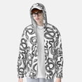 thumbnail image 3 of Picia Hand Drawn Snake Women's Men's UPF 50+ Sun Protection Hoodie Shirt Long Sleeve SPF Fishing Outdoor UV Hiking Lightweight Shirts-Medium, 3 of 9