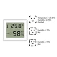 thumbnail image 4 of Indoor Hygrometer Thermometer Large Screen Display Desk Wall Magnetic Electronic Temperature Humidity Meters with Bracket, 4 of 8