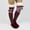 Wine, variant on BKQCNKM Christmas Stocking Christmas Stockings Knit Thigh Knee High Socks Long Christmas Stockings Warm Women Over Socks Stocking Stuffers For Adults Gray One Size