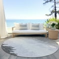 thumbnail image 6 of Addison Rugs Chantille Indoor/Outdoor Transitional Floral Gray Washable Round Rug, 8' x 8', 6 of 6