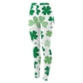 thumbnail image 6 of BOOMILK Leggings for Women St. Patrick's Day Shamrock Print Trendy High Waist Workout Leggings Slim Stretch Yoga Pants Green, 6 of 7
