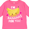 thumbnail image 4 of Inktastic I'm a Bananas for You with Cute Banana and Hearts Boys or Girls Long Sleeve Toddler T-Shirt, 4 of 5