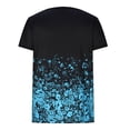 thumbnail image 6 of DDAPJ pyju Womens Tunic Tops 2025 Summer Dressy Casual Floral Blouses Loose Fit Pleated V Neck Short Sleeve Button Up T-shirt Hide Belly Tunics Flash Sale of Today Prime Navy S, 6 of 7