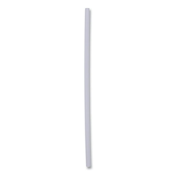Boardwalk BWKJSTU775T50 7.75 in. Unwrapped Plastic Jumbo Straws - Translucent (250/Pack, 50 Packs/Carton)