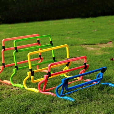 Fdit 5-Pack of Flexibility Hurdles with Adjustable Height Extenders Set – Plyometric Fitness & Speed Training Equipment – Hurdle/Obstacles for Soccer, Football, Track & Field