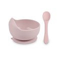thumbnail image 1 of Cuenco de silicona para bebés con fondo de succión Juego de cucharas para bebés Comedor para niños pequeños Cocina para el hogar Vajilla Suministros para comer para niños Recién nacido Rosa Methold BA000341-04, 1 of 7