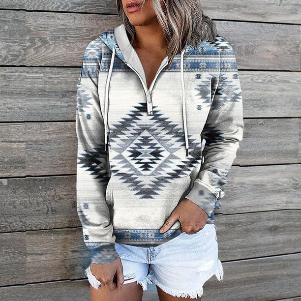 ICHUANYI Clearance Women's Fashion Printed Loose Long Sleeve Blouse Casual Tops Sweatershirt Hoodies(White, XXL) ICHUANYI WER2023081506646