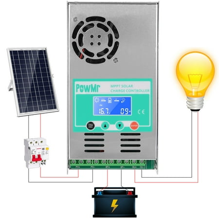 

60A Solar Charge Controller MPPT 12V 24V 36V 48V Controller 60A Solar Charge Regulator Fit for Sealed Gel Flooded and Lithium Batteries