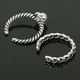 thumbnail image 3 of Juego De Anillos Ajustables Con Apertura De Plateado De 2 Sunnimix anillos abiertos, 3 of 5