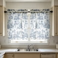 thumbnail image 2 of 2D Printed Kitchen Curtain Panels Washable Decorative Window Drapes, Patterned Light Filtering Window Treatments For Kitchen Home Decor, Durable Easy Care Kitchen Curtains For Dining Space Decoration, 2 of 7