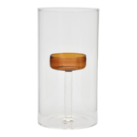 Fzaqwen Windproof Candle Holders, Glass Ornaments, Birthdays, Festivals, Anniversaries, Tables, Events, Centerpieces, Elegant Candle Holders And L Brown