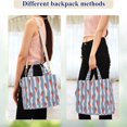 thumbnail image 4 of FORMRS Womens Corduroy Tote Bag Crossbody Shoulder Purse Handbag with Detachable Strap, Blue Pepper Pattern, 4 of 7