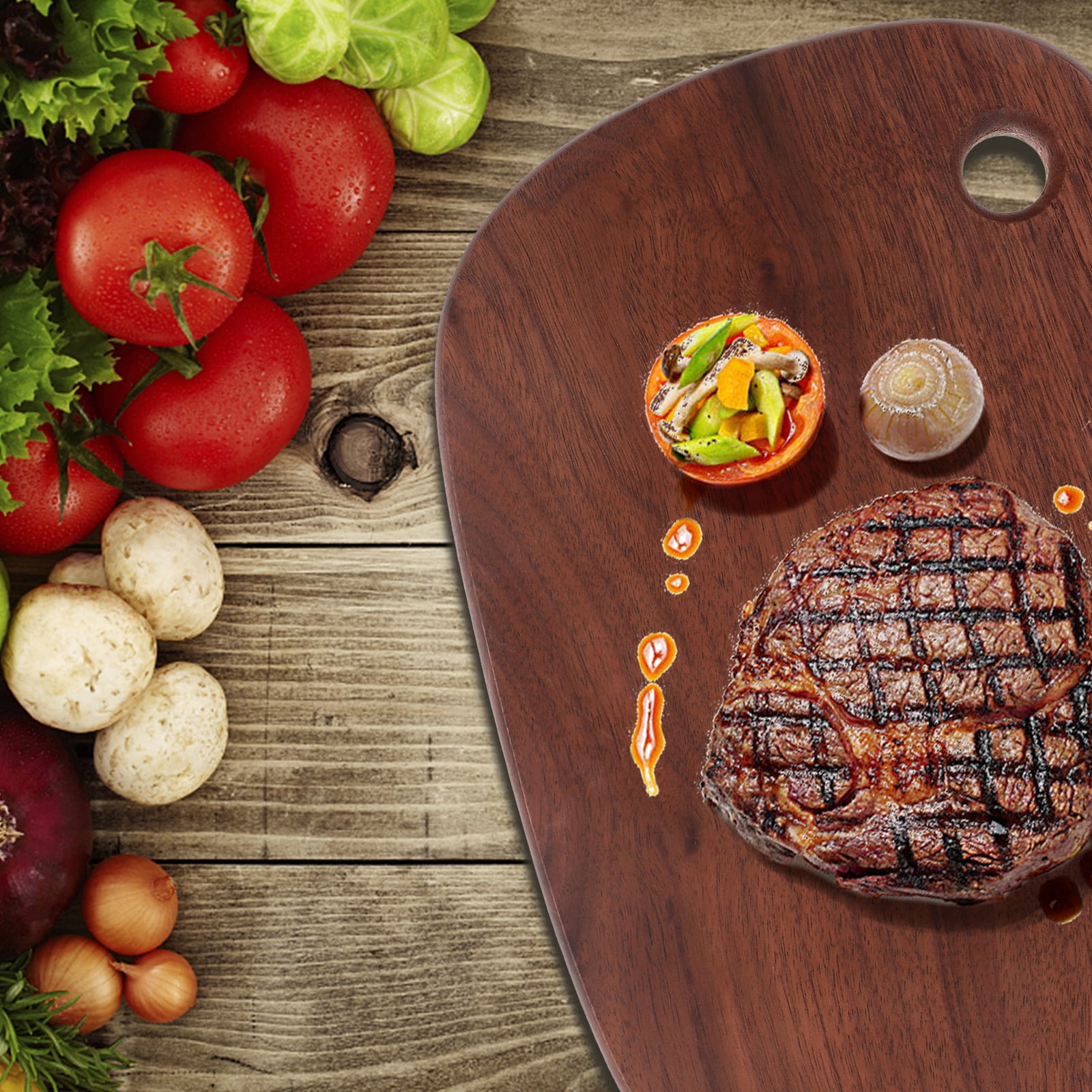 Black Walnut Cutting Board Wooden Tray Kitchen Cutting Tool Pizza Serving Household Chopping Board Black Walnut Lumber