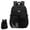Black, variant on Multi-Pocket Laptop Backpack with Water Bottle Mesh Pockets, Lightweight Bookbag for College Travel Work Daily Commute, Multiple Solid Color Options