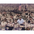 thumbnail image 2 of President George Bush Having Thanksgiving Dinner With U.S. Troops In Saudi Arabia. Nov. 22 1990. History, 2 of 2
