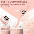 thumbnail image 3 of ANTHOUSE Compatible for Apple Watch Band with Glitter Bumper Case, Women Silicone Soft Comfortable Adjustable Strap with Buckle for iWatch SE Series 8/7/6/5/4/3/2/1 (Black Rosegold, 38mm), 3 of 13