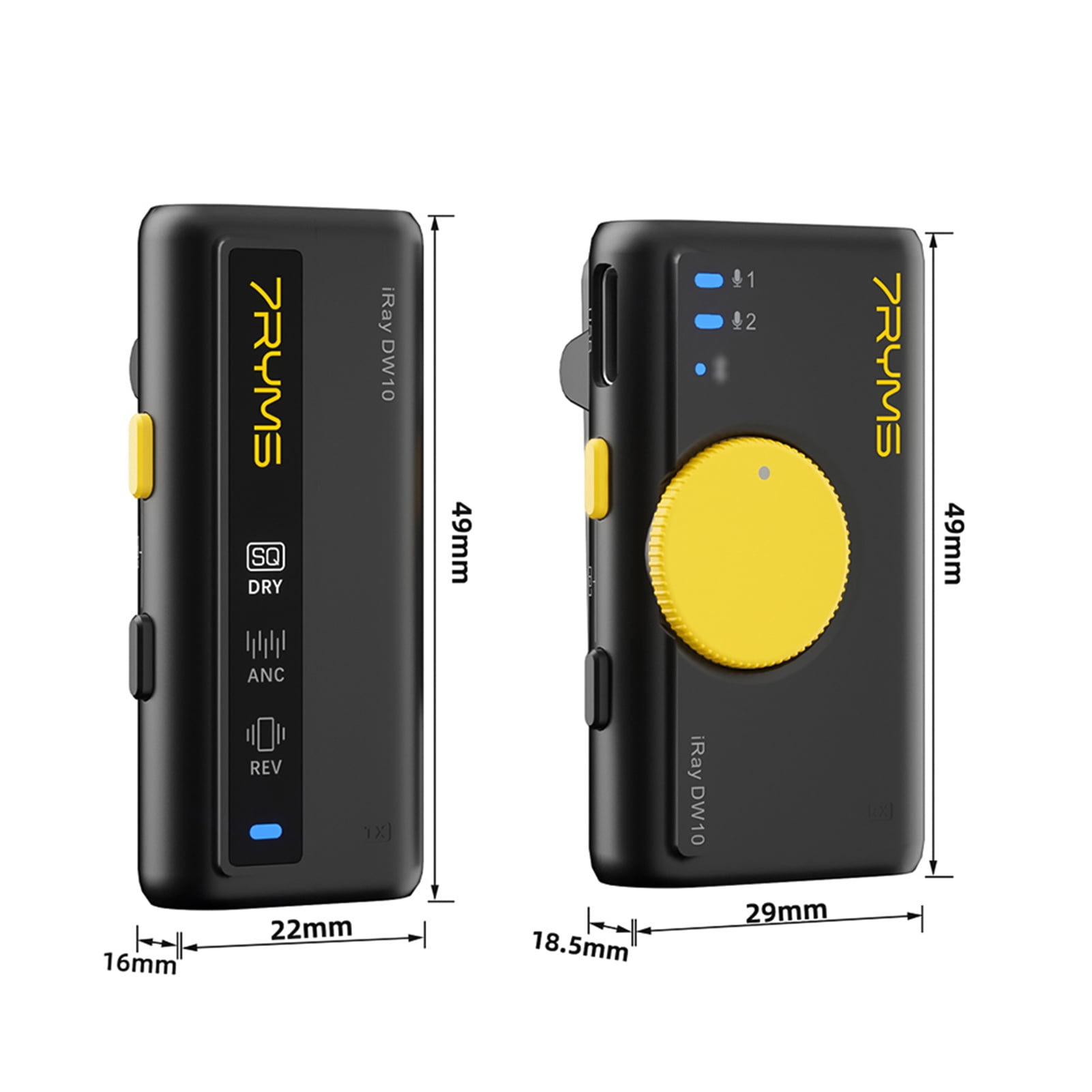 Microphones,Built-in Bt 5.3 Bt 5.3 Compatible Noise Reduction Built-in 1 200m 15h 5.3 Compatible With 1 Receiver 1 Receiver 1 200m Lavalier Iray Dw10 With 200m 15h Duration With 1 Receiver