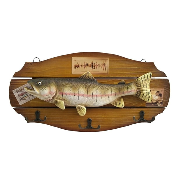 Decoración Simulada De de Pared Ejecución de Pescados Para Hogar Vívidamente Los 39x19.5x1cm